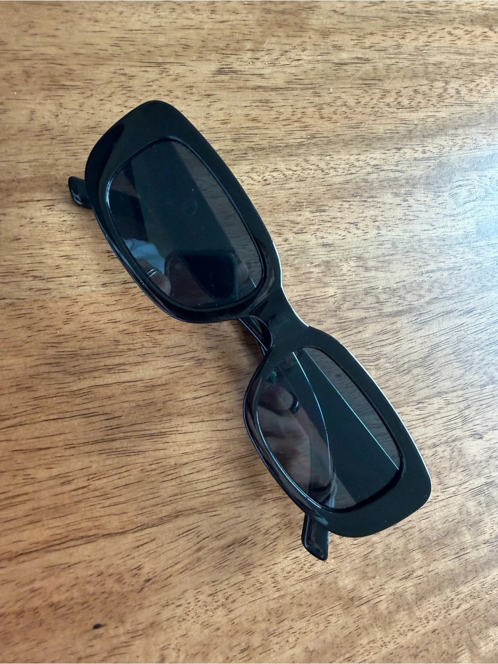 Black Rectangular Sunglasses - Classic Women's Shades